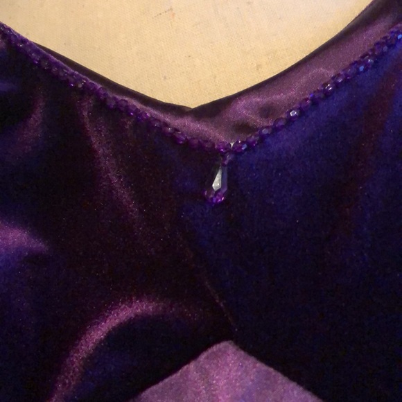 Dress womens new size 12 velvet satin 90% polyester 10% spandex trim Robbie Bee - Picture 4 of 7